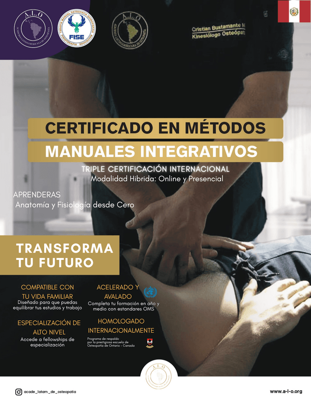 Triple Certificación en Osteopatía